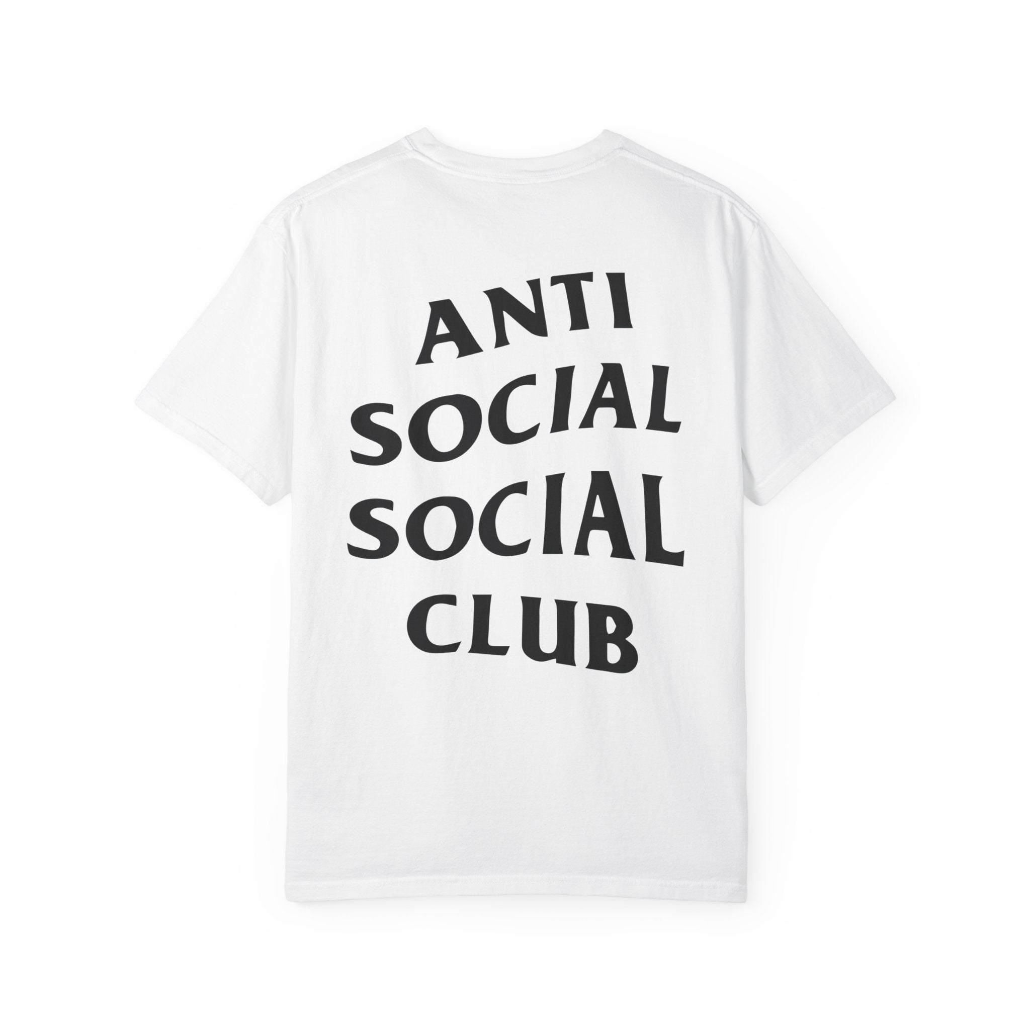 ANTI SOCIAL SOCIAL CLUB Inspired Minimalist Graphic Unisex Garment-Dyed T-Shirt