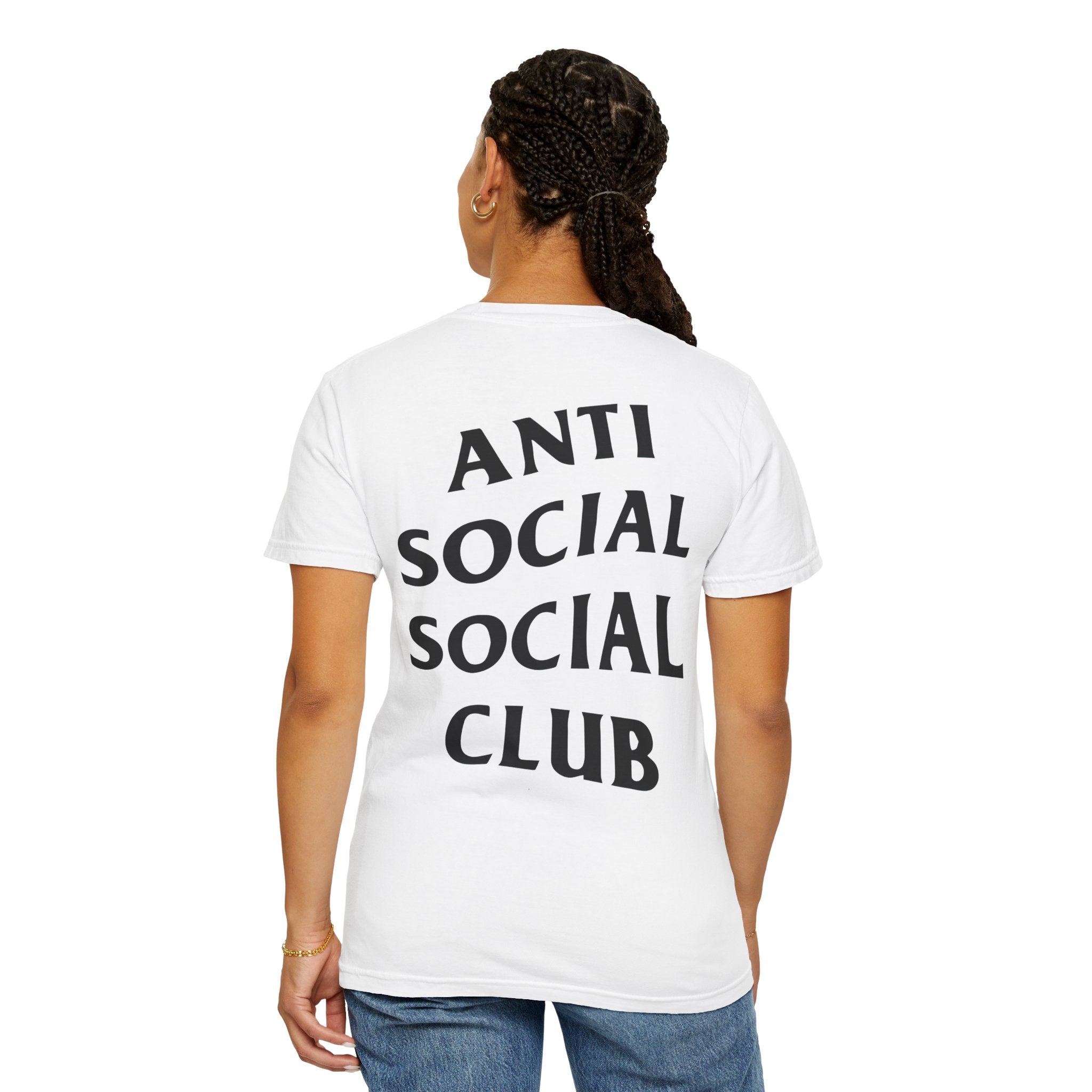 ANTI SOCIAL SOCIAL CLUB Inspired Minimalist Graphic Unisex Garment-Dyed T-Shirt