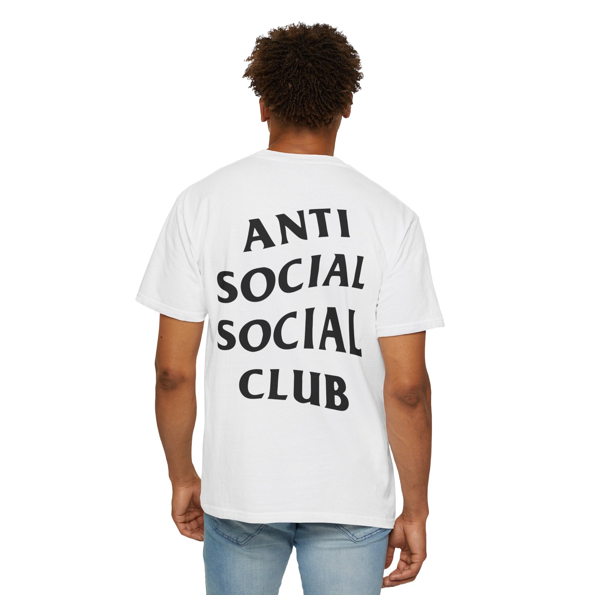 ANTI SOCIAL SOCIAL CLUB Inspired Minimalist Graphic Unisex Garment-Dyed T-Shirt